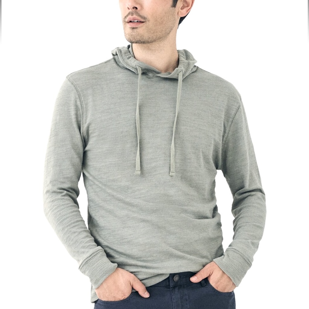 NWT Faherty Malibu Organic Cotton Hoodie Men's Small Gray Green